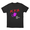 Keep Yourself Safe Pink Cat Unisex T Shirt Black