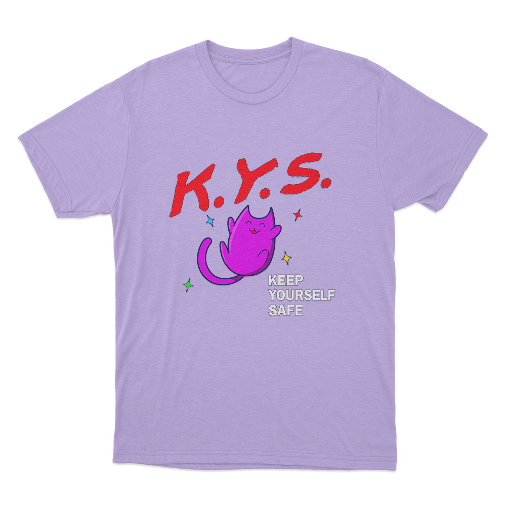Keep Yourself Safe Pink Cat Unisex T Shirt Purple Keep Yourself Safe Pink Cat Unisex T Shirt Purple