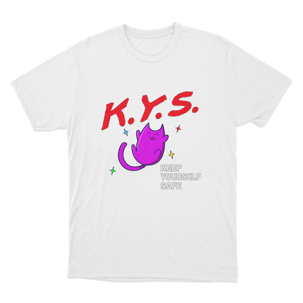Keep Yourself Safe Pink Cat Unisex T Shirt White Keep Yourself Safe Pink Cat Unisex T Shirt White