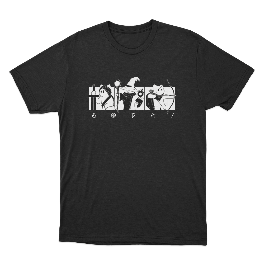 Soda Fantasy Cat Party Unisex T Shirt Black Soda Fantasy Cat Party Unisex T Shirt Black