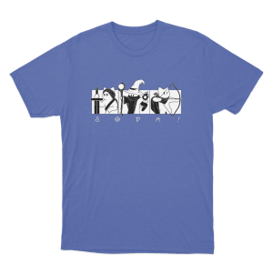 Soda Fantasy Cat Party Unisex T Shirt Blue