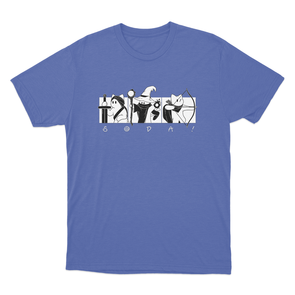Soda Fantasy Cat Party Unisex T Shirt Blue Soda Fantasy Cat Party Unisex T Shirt Blue