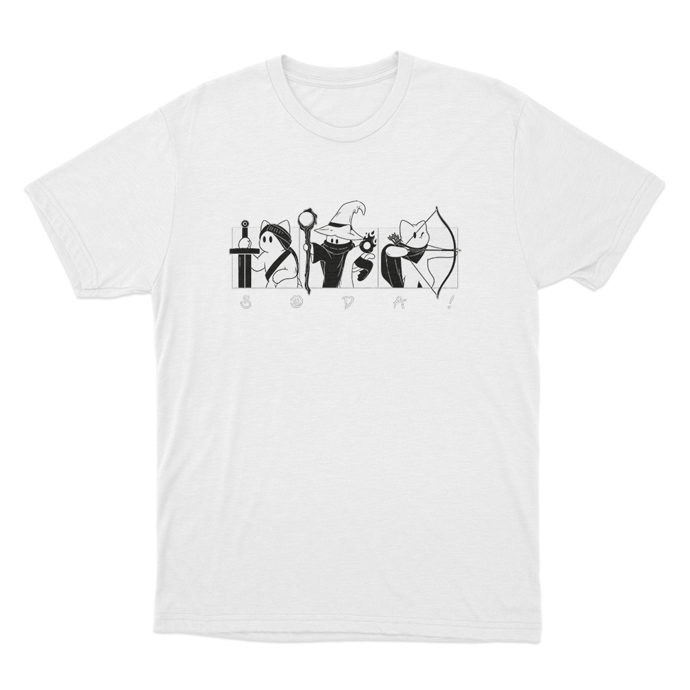 Soda Fantasy Cat Party Unisex T Shirt White Soda Fantasy Cat Party Unisex T Shirt White