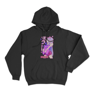 Sodapoppin Anime Demon Girl Cat Unisex Hoodie Black