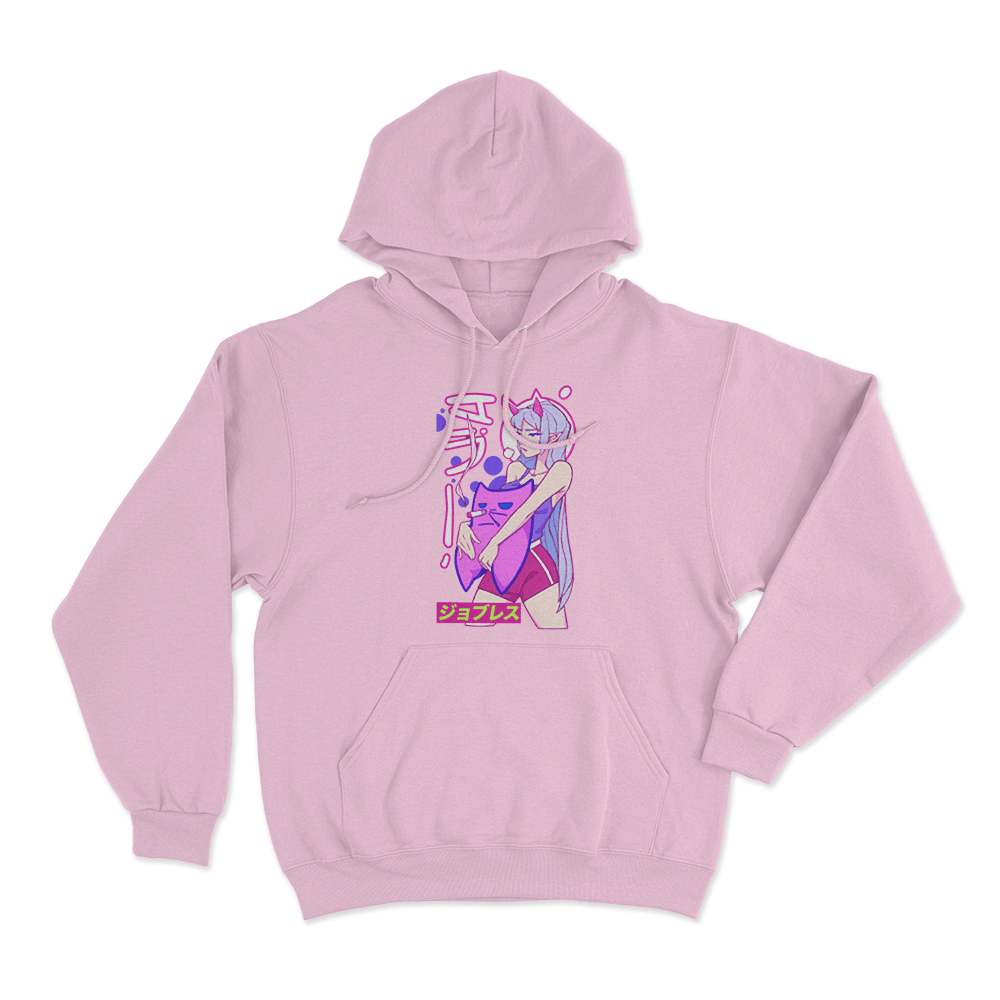 Sodapoppin Anime Demon Girl Cat Unisex Hoodie Pink Sodapoppin Anime Demon Girl Cat Unisex Hoodie Pink