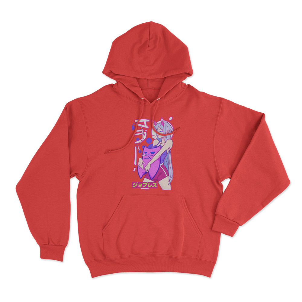 Sodapoppin Anime Demon Girl Cat Unisex Hoodie Red Sodapoppin Anime Demon Girl Cat Unisex Hoodie Red