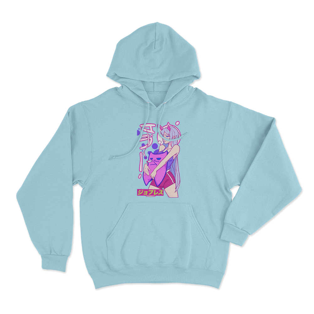 Sodapoppin Anime Demon Girl Cat Unisex Hoodie Sky Blue Sodapoppin Anime Demon Girl Cat Unisex Hoodie Sky Blue