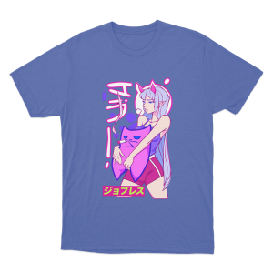 Sodapoppin Anime Demon Girl Cat Unisex T Shirt Blue