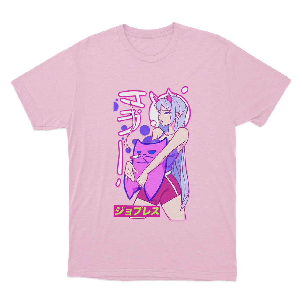 Sodapoppin Anime Demon Girl Cat Unisex T Shirt Pink Sodapoppin Anime Demon Girl Cat Unisex T Shirt Pink