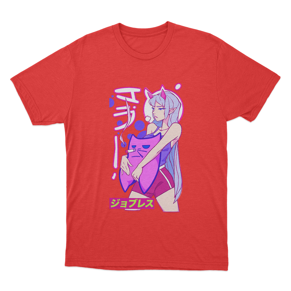 Sodapoppin Anime Demon Girl Cat Unisex T Shirt Red Sodapoppin Anime Demon Girl Cat Unisex T Shirt Red