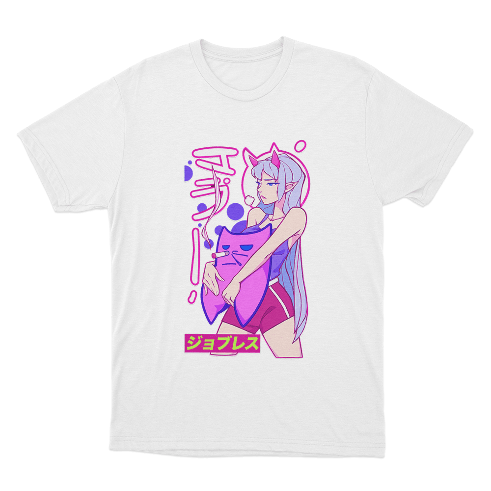 Sodapoppin Anime Demon Girl Cat Unisex T Shirt White Sodapoppin Anime Demon Girl Cat Unisex T Shirt White