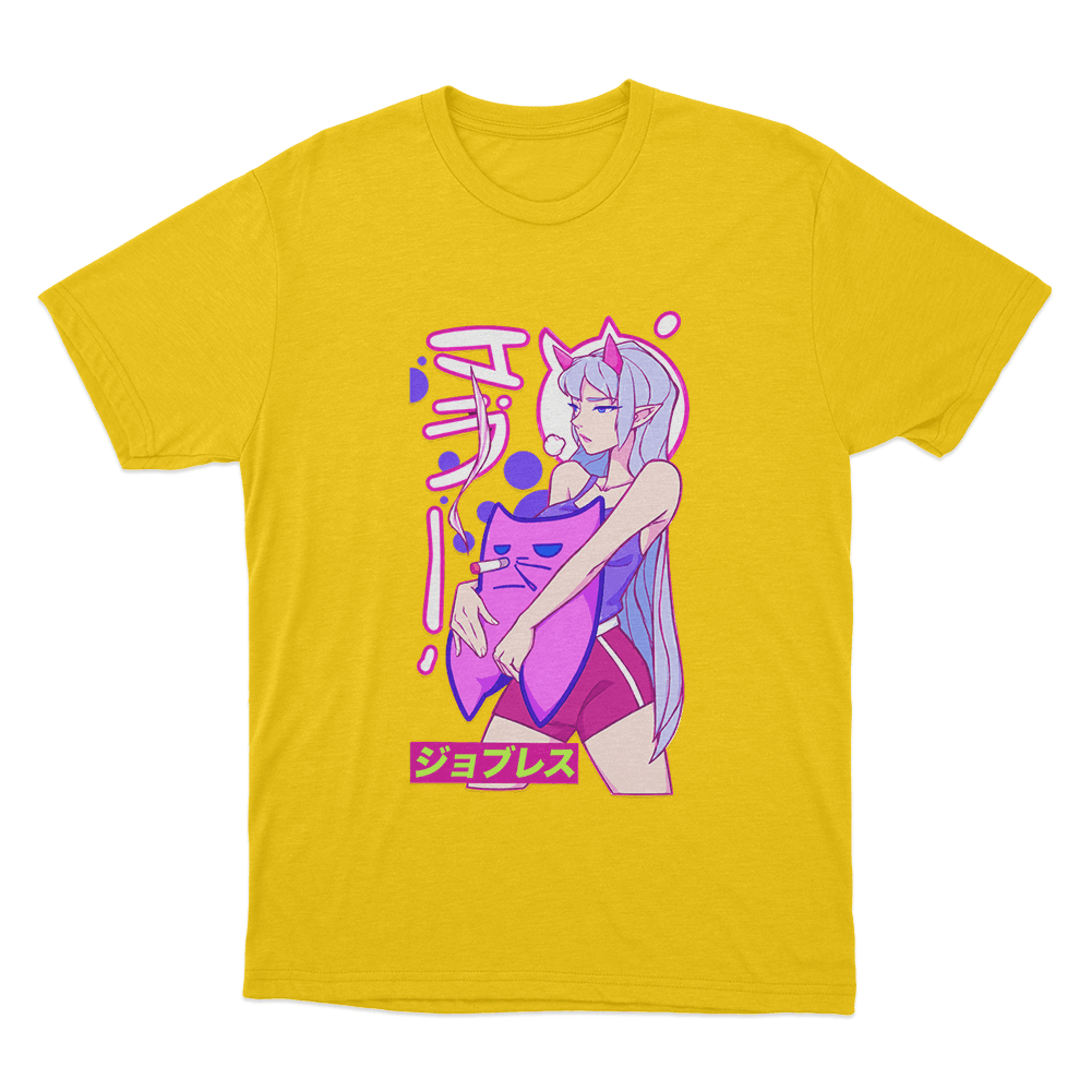 Sodapoppin Anime Demon Girl Cat Unisex T Shirt Yellow Sodapoppin Anime Demon Girl Cat Unisex T Shirt Yellow