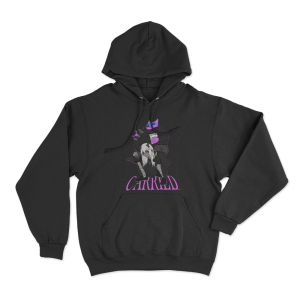 Sodapoppin Carried Pink Cat Unisex Hoodie Black