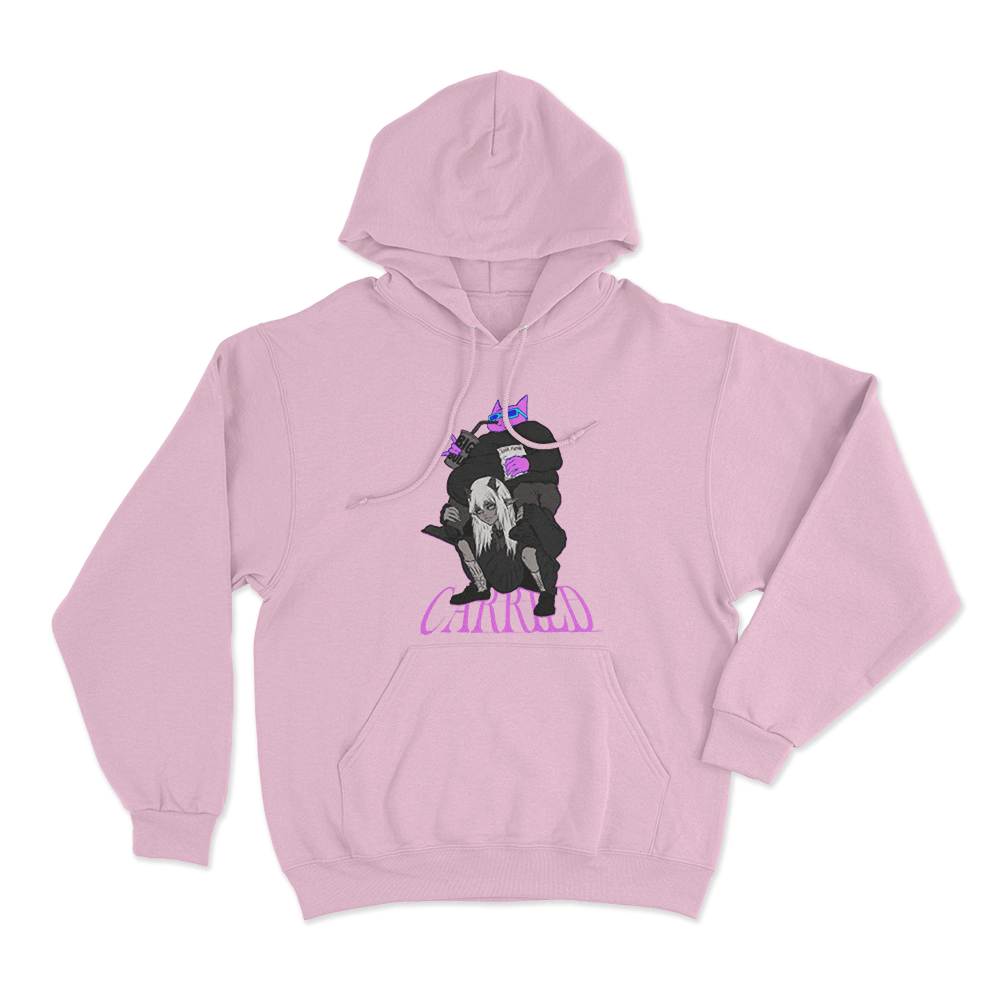 Sodapoppin Carried Pink Cat Unisex Hoodie Pink Sodapoppin Carried Pink Cat Unisex Hoodie Pink