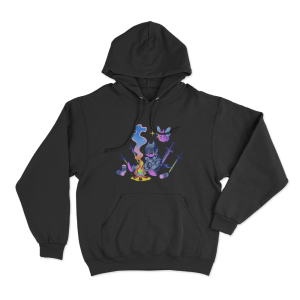 Sodapoppin Knight Campfire Cat Unisex Hoodie Black
