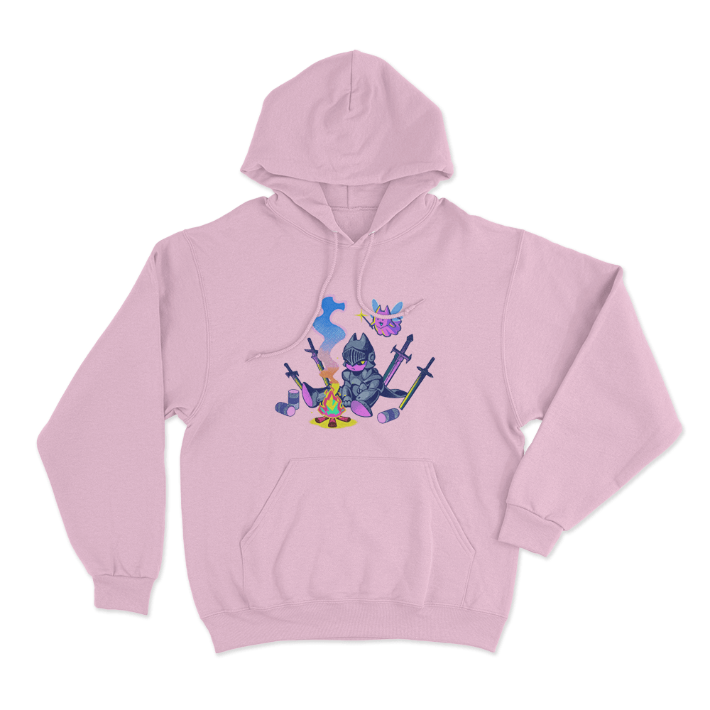 Sodapoppin Knight Campfire Cat Unisex Hoodie Pink Sodapoppin Knight Campfire Cat Unisex Hoodie Pink