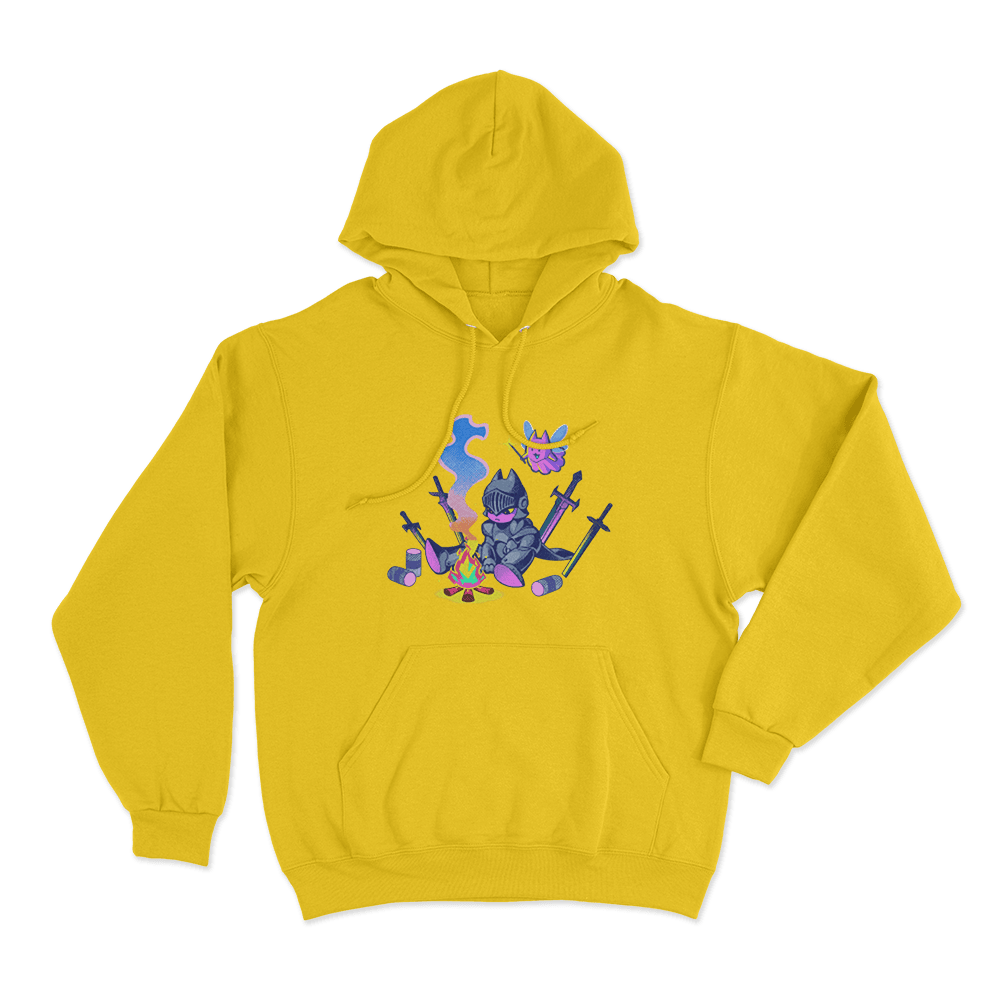 Sodapoppin Knight Campfire Cat Unisex Hoodie Yellow Sodapoppin Knight Campfire Cat Unisex Hoodie Yellow