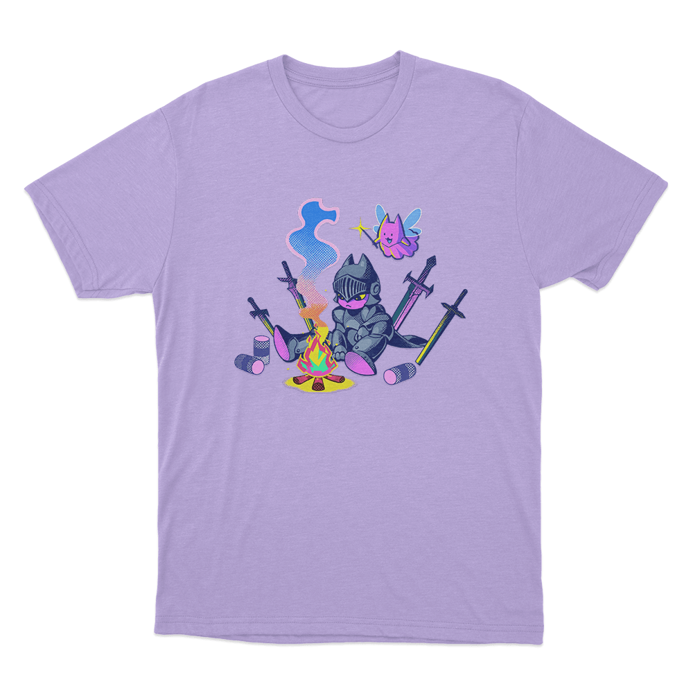 Sodapoppin Knight Campfire Cat Unisex T Shirt Purple Sodapoppin Knight Campfire Cat Unisex T Shirt Purple