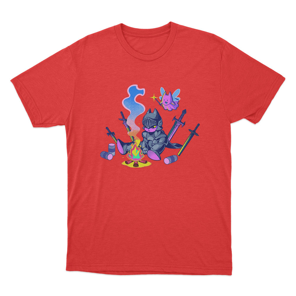 Sodapoppin Knight Campfire Cat Unisex T Shirt Red Sodapoppin Knight Campfire Cat Unisex T Shirt Red