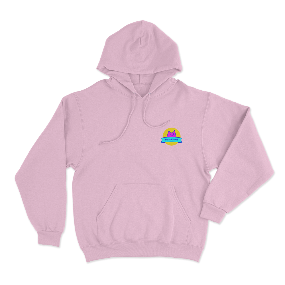 Sodapoppin Pink Cat Logo Unisex Hoodie Pink Sodapoppin Pink Cat Logo Unisex Hoodie Pink