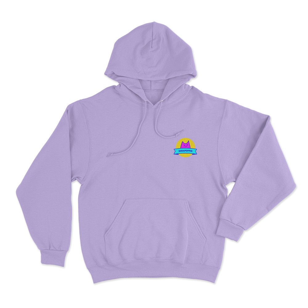 Sodapoppin Pink Cat Logo Unisex Hoodie Purple Sodapoppin Pink Cat Logo Unisex Hoodie Purple