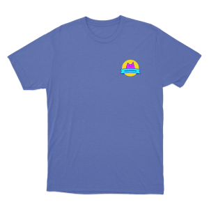 Sodapoppin Pink Cat Logo Unisex T Shirt Blue
