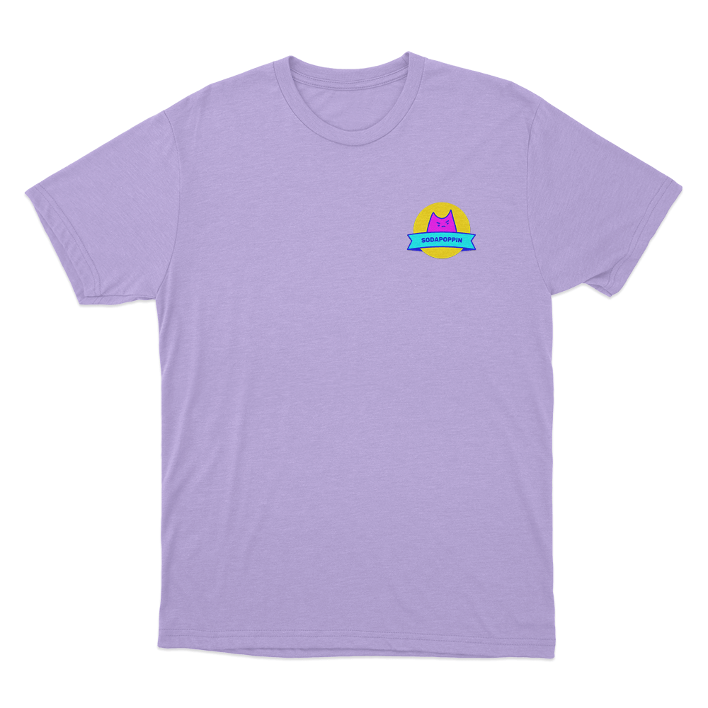Sodapoppin Pink Cat Logo Unisex T Shirt Purple Sodapoppin Pink Cat Logo Unisex T Shirt Purple
