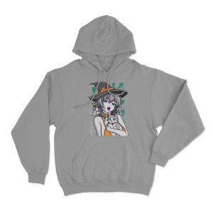 Sodapoppin Witch Girl And Cats Unisex Hoodie Grey